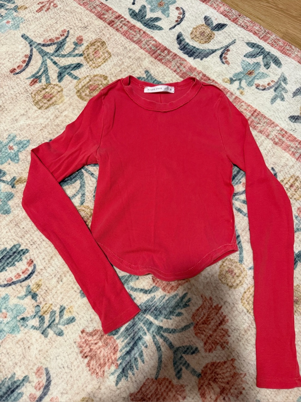 Altar’d State Cropped Long-Sleeve Top